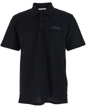 Givenchy Polo Shirt With Chest Logo Patch - Black