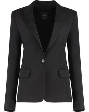 Pinko Linen Blazer Blazers - Black