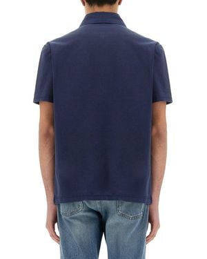 Fay Cotton Jersey Polo Shirts - Blue
