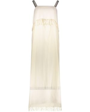 パーティードレス FABIANA FILIPPI Long cotton chemisier dress Fabiana Filippi Long Cotton Chemisier Dress in White | Lyst