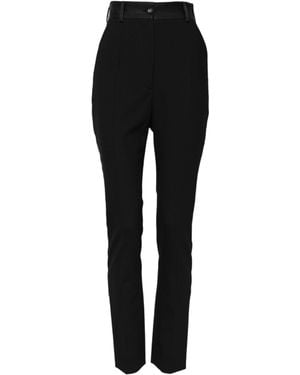 Dolce & Gabbana Slim Fit Tailored Trousers - Black