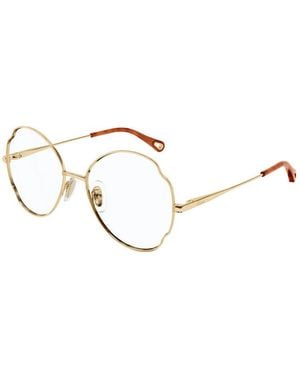Chloé Chloe Eyeglasses Geometric Full Rim, Frame And Clear Demo Lenses Lens Ch0097O001 Sunglasses - Metallic