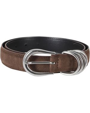 Semicouture Cintura Usoa Pelle - Brown
