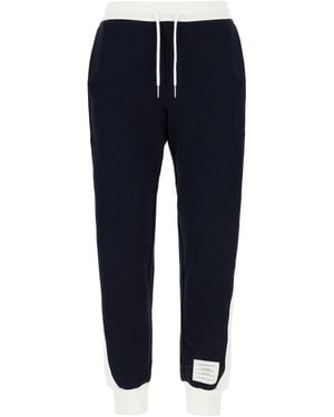 Thom Browne Cotton Sweatpants - Blue