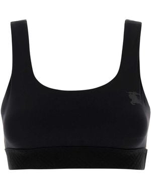 Burberry Stretch Nylon Crop-Top - Black