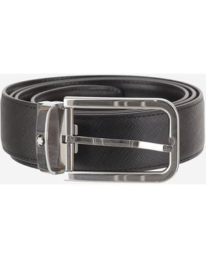 Montblanc Reversible Leather Belt - Black