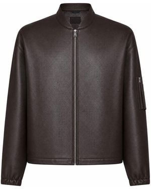 Fendi Nappa Leather Blouson Dark - Black