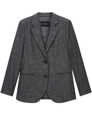 Emporio Armani Single-Breasted Blazer - Gray