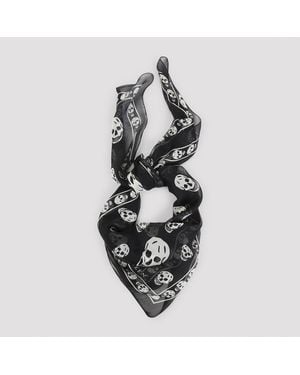 McQueen Skull Scarf - Metallic