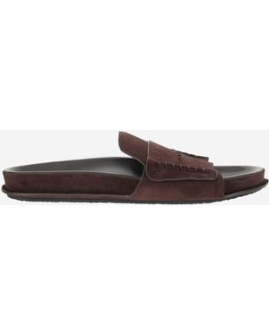 Jacquemus Suede Mocassin Sandal - Brown