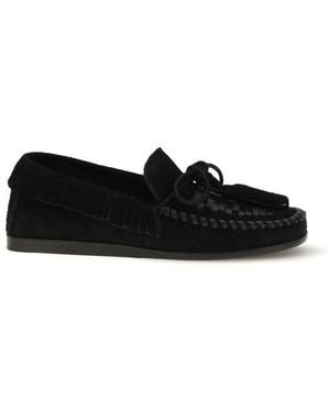 Isabel Marant Suede Fitza Loafers - Black