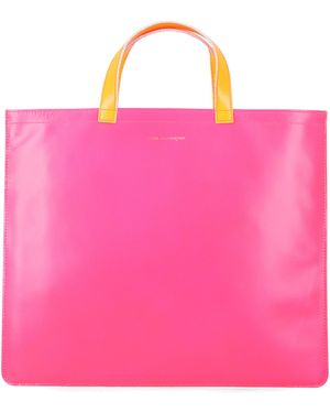 Comme des Garçons Fluo Leather Tote Goat - Pink