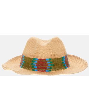 Exquisite J Rafia Hat - Multicolor