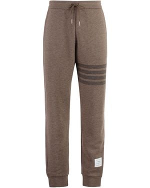 Thom Browne Virgin Wool Track Pants Elastane - Brown