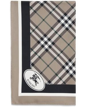 Burberry Silk Scarf - Grey