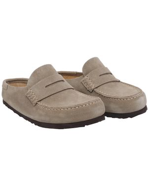 Birkenstock Suede Leather/Rubber Sole - Grey
