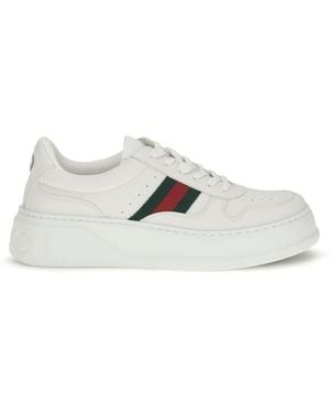 Gucci Calf Leather Bos Taurus Chunky Sneakers - White