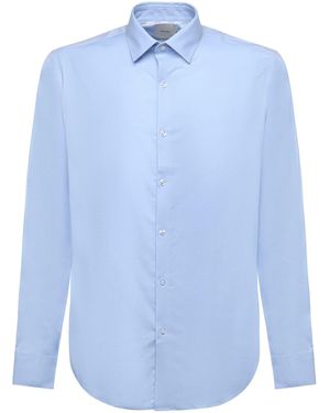 Calvin Klein Stretch Poplin Shirt - Blue