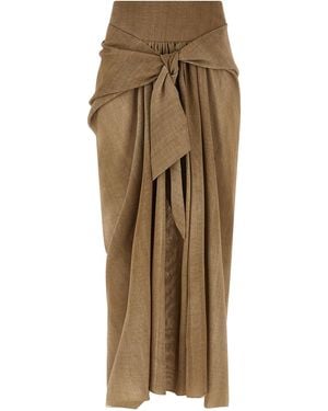 Ermanno Scervino Polyester Mini Skirt - Natural