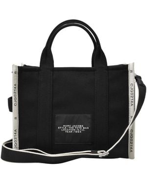 Marc Jacobs The Medium Tote Bag Canvas Cotton Totes-Shopping-Bags - Black