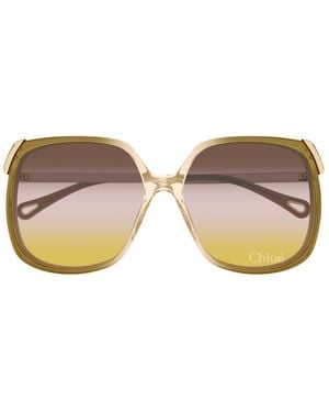 Chloé Ch0286S Aly – Linea Acetato/Metallo Sunglasses - Brown