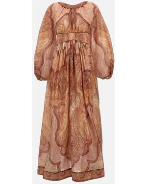Zimmermann Long Sleeve Midi Dress - Multicolour