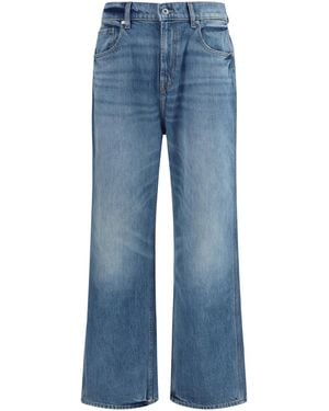 7FOR Wide-Leg Jeans Cotton - Blue
