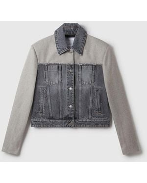 Stella McCartney Stella Mccartney Colour-Block Denim Jacket - Gray