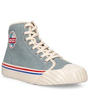 KENZO School Logo High-Top Sneakers - White