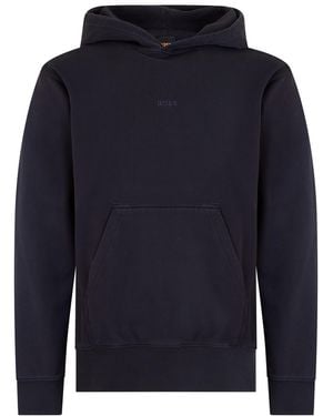 BOSS Cotton Hoodie Jumpers - Blue