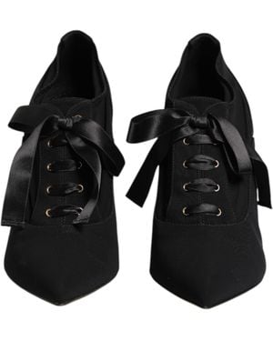 Dolce & Gabbana Oxfords In Stretch Jersey - Black