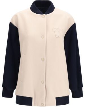 Weekend by Maxmara Oversized Bomber Double Wool Jacket - Black