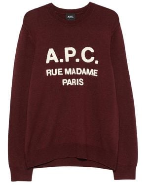 A.P.C. Sweater Virgin Wool Sweaters - Brown