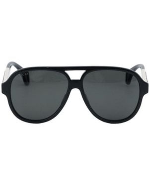 Gucci GG0463S Aviator Sunglasses - Black