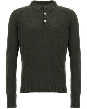 Ma'ry'ya Bouclé Cotton Polo - Green