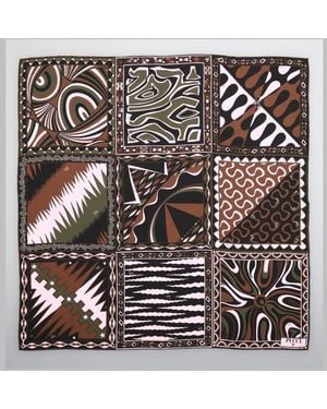 PUCCI Silk Mixed-Print Scarf Scarfs - Metallic