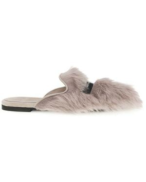 Dolce & Gabbana Lamb Ovis Aries Mules - Natural