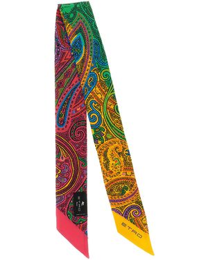 Etro Paisleyna Scarf Silk Scarves, Foulards - Multicolor