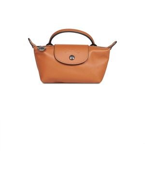 Longchamp Pouch Le Pliage Xtra Xs Leather Calf - Brown