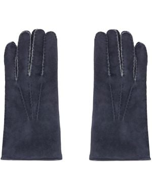 Moorer Hideko Leather Gloves - Blue