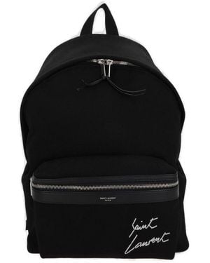 Saint Laurent Zip-Up City Backpack - Black