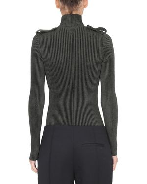 Bottega Veneta Knit Jumper Military Jumpers - Black