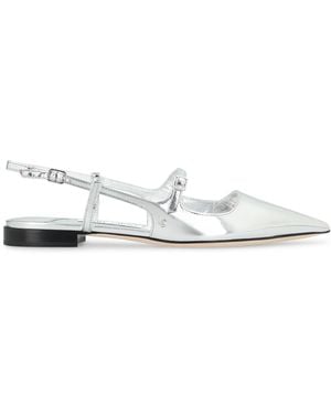 Jimmy Choo Didi Leather Slingback Pumps Ballerina Shoes - White