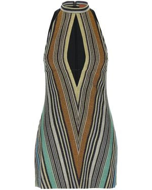Missoni Viscose Short Dress - Blue