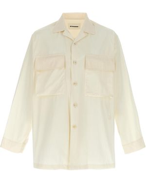 Jil Sander Logo Embroidery Shirt - White