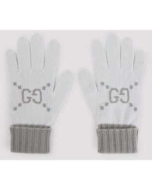 Gucci Gg Knit Gloves Cashmere - Gray