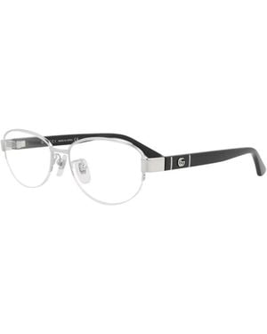 Gucci Sunglasses Square Full Rim, - Frame And Clear Demo Lenses Lens Gg0859Oj001 - Metallic