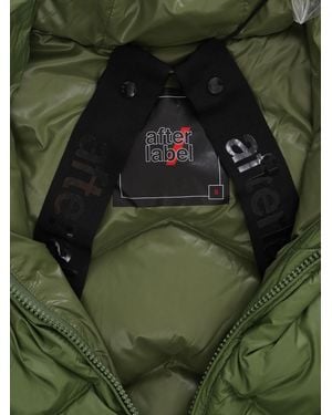 AFTER LABEL Down Jacket Polyamide Short Puffer - Green