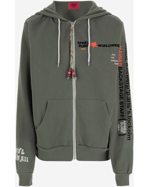 APRÈS SURF Cotton Blend Sweatshirt With Logo - Green