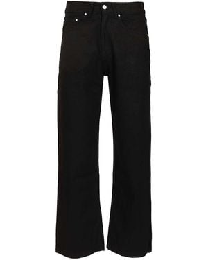 Arte' Circle Logo Pocket Pants Cotton Jean - Black